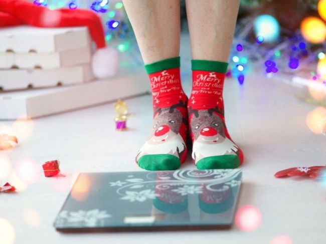 クリスマスの靴下　体重計
